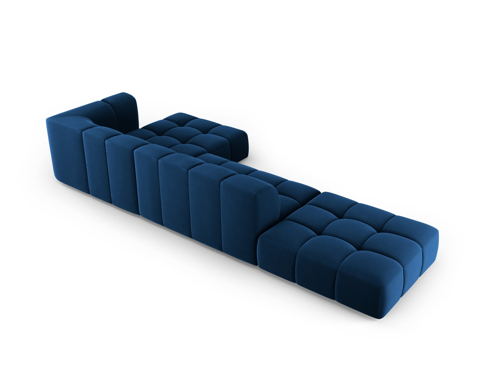5-Sitzer Modular Ecksofa rechts Moritz in Royal Blue-Bluvel präsentiert im Onlineshop von KAQTU Design AG. Ecksofa rechts ist von Cosmopolitan Design