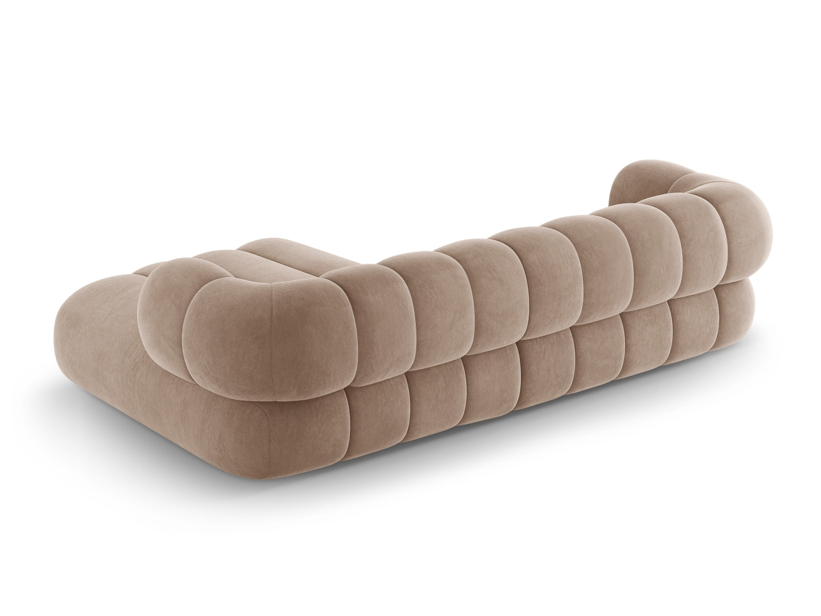 Koge Ecksofa rechts 5 Sitzer 165cm in Dark Beige-Vogue präsentiert im Onlineshop von KAQTU Design AG. L-Sofa rechts ist von Cosmopolitan Design