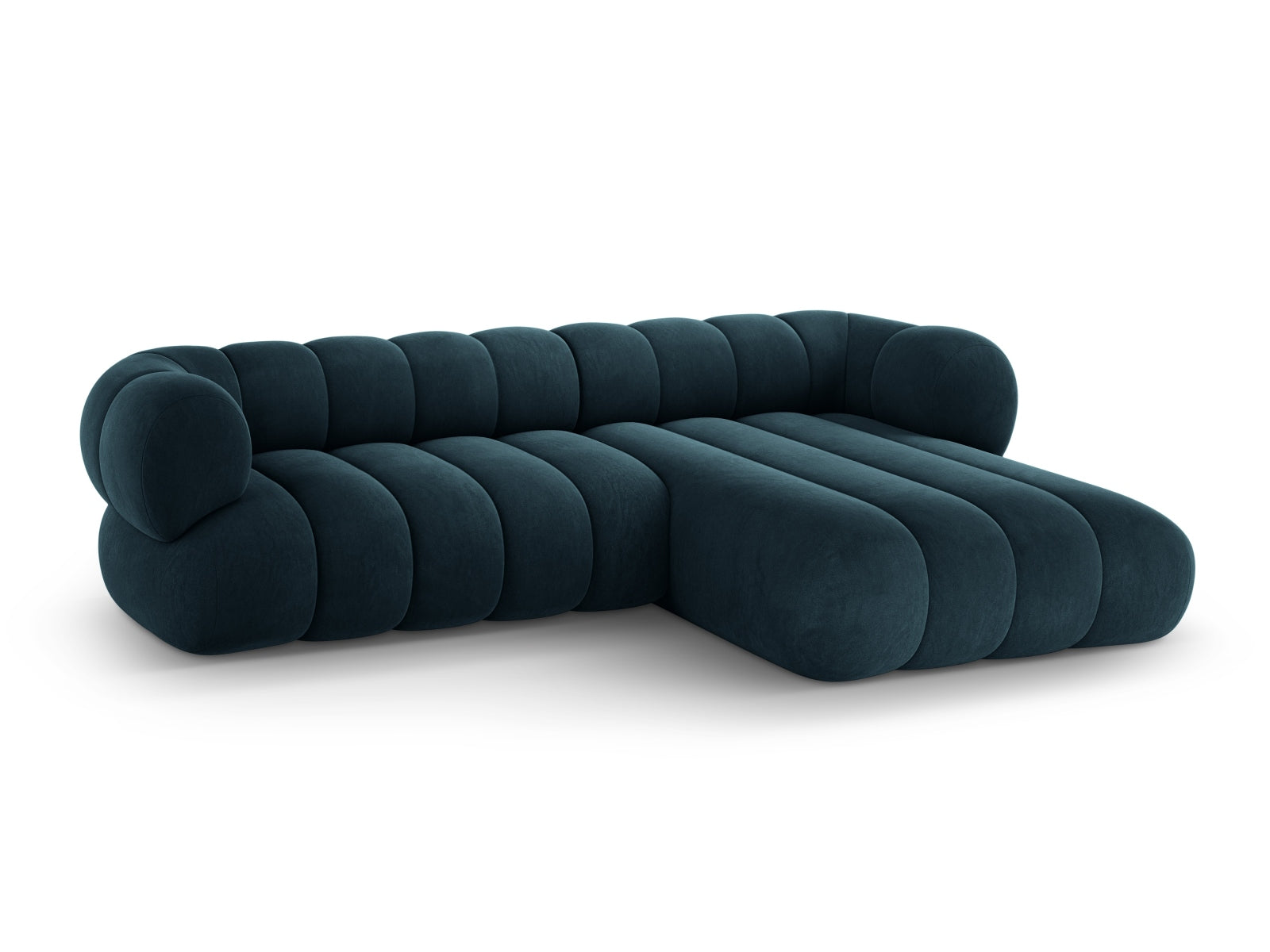 Koge Ecksofa rechts 5 Sitzer 165cm in Deep Petrol-Vogue präsentiert im Onlineshop von KAQTU Design AG. L-Sofa rechts ist von Cosmopolitan Design