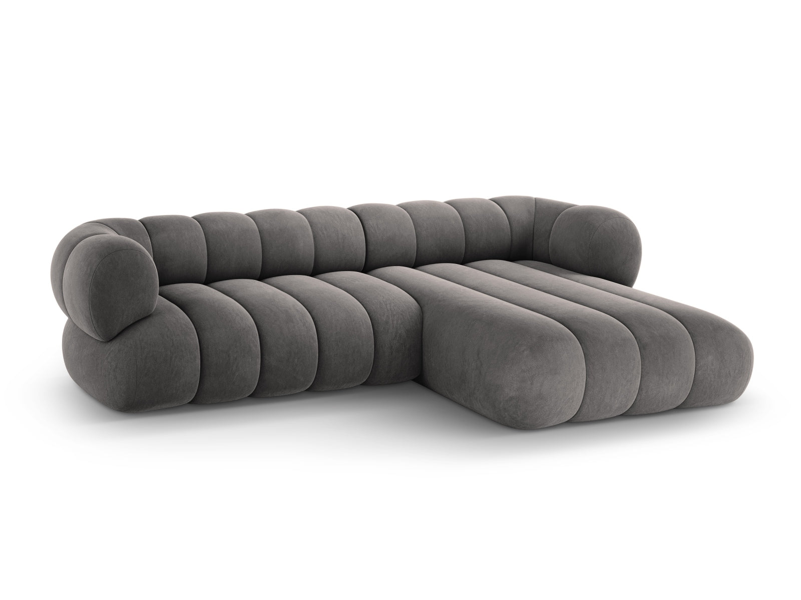 Koge Ecksofa rechts 5 Sitzer 165cm in Grey-Vogue präsentiert im Onlineshop von KAQTU Design AG. L-Sofa rechts ist von Cosmopolitan Design