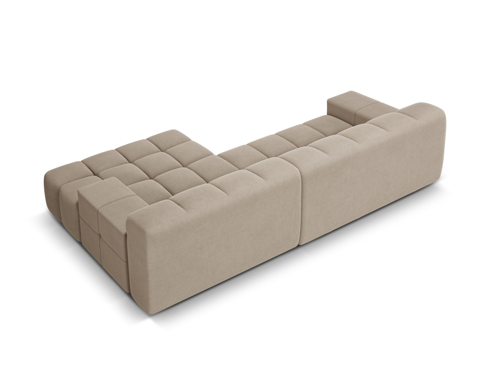 Elegantes 3-Sitzer Ecksofa rechts Hawaii in sanftem Cappuccino-Moly, ideal für moderne Wohnräume von Cosmopolitan Design.