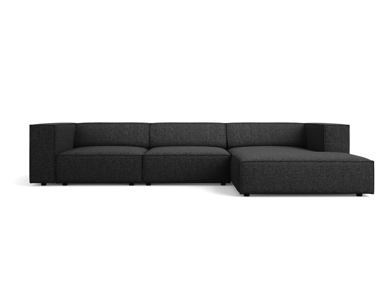 Arendal Ecksofa rechts 4 Sitzer in Black präsentiert im Onlineshop von KAQTU Design AG. Ecksofa rechts ist von Cosmopolitan Design