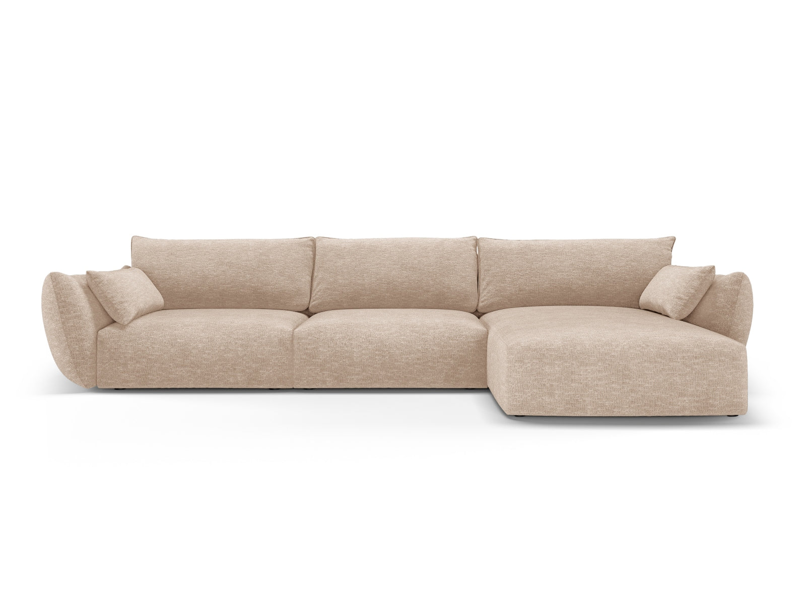 4-Sitzer Ecksofa rechts Matera in Beige-Haga präsentiert im Onlineshop von KAQTU Design AG. Ecksofa rechts ist von Cosmopolitan Design