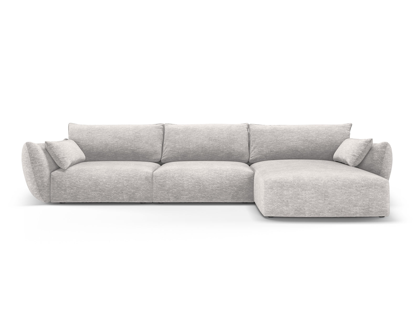 4-Sitzer Ecksofa rechts Matera in Light Grey-Haga präsentiert im Onlineshop von KAQTU Design AG. Ecksofa rechts ist von Cosmopolitan Design