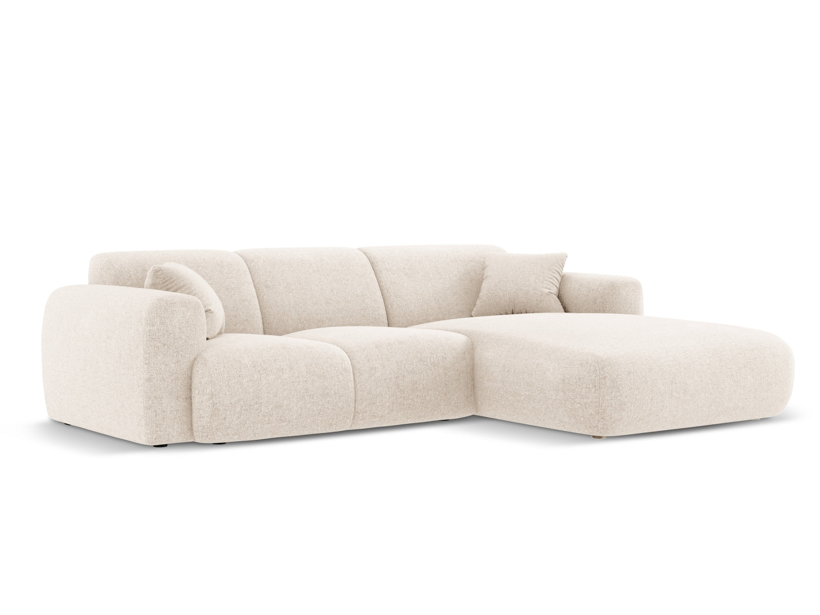 Entdecken Sie das Nolio Ecksofa rechts von Cosmopolitan Design. Dieses stilvolle 4-Sitzer Sofa (170 cm) vereint elegantes Design mit optimalem Sitzkomfort.