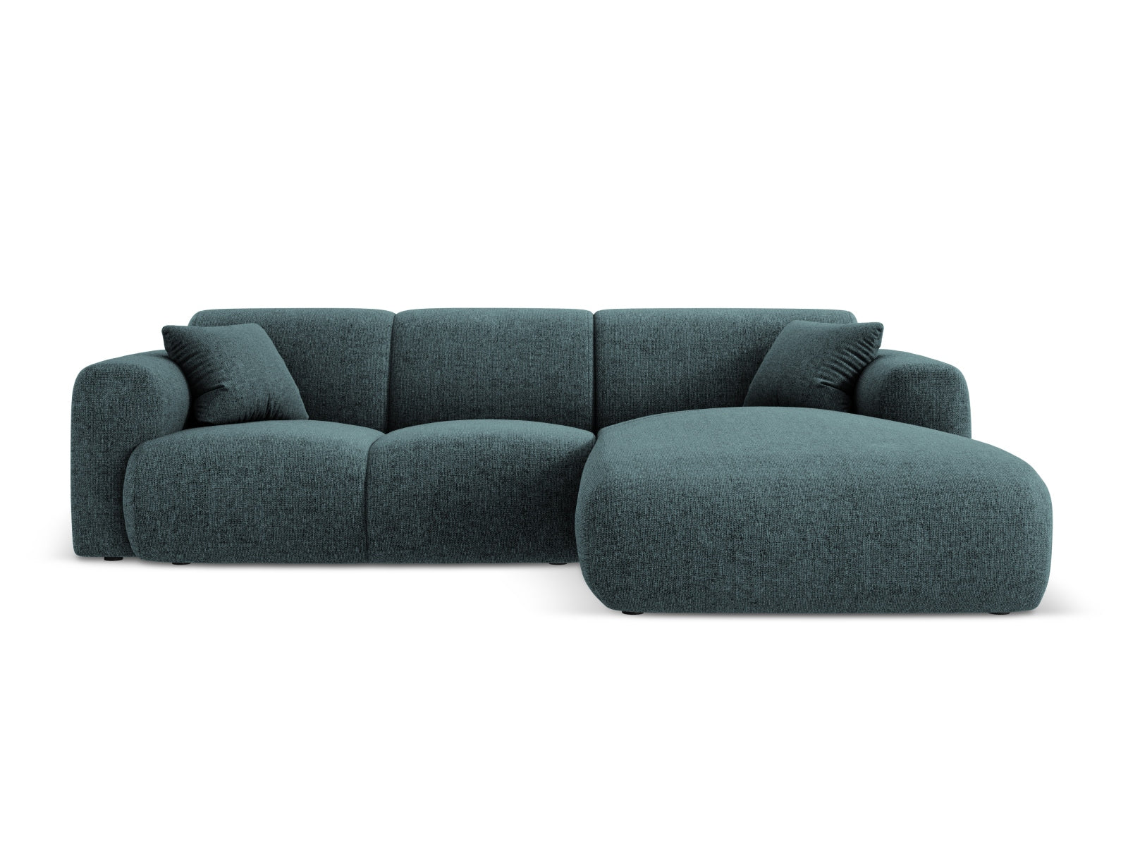 Nolio Ecksofa rechts 4 Sitzer 170cm in Petrol-Haga präsentiert im Onlineshop von KAQTU Design AG. L-Sofa rechts ist von Cosmopolitan Design