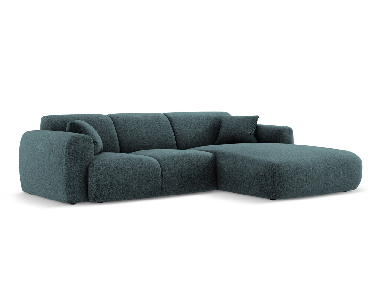 Nolio Ecksofa rechts 4 Sitzer 170cm in Petrol-Haga präsentiert im Onlineshop von KAQTU Design AG. L-Sofa rechts ist von Cosmopolitan Design