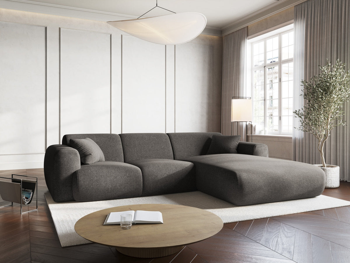 Nolio Ecksofa rechts 4 Sitzer 170cm in Grey-Haga präsentiert im Onlineshop von KAQTU Design AG. L-Sofa rechts ist von Cosmopolitan Design