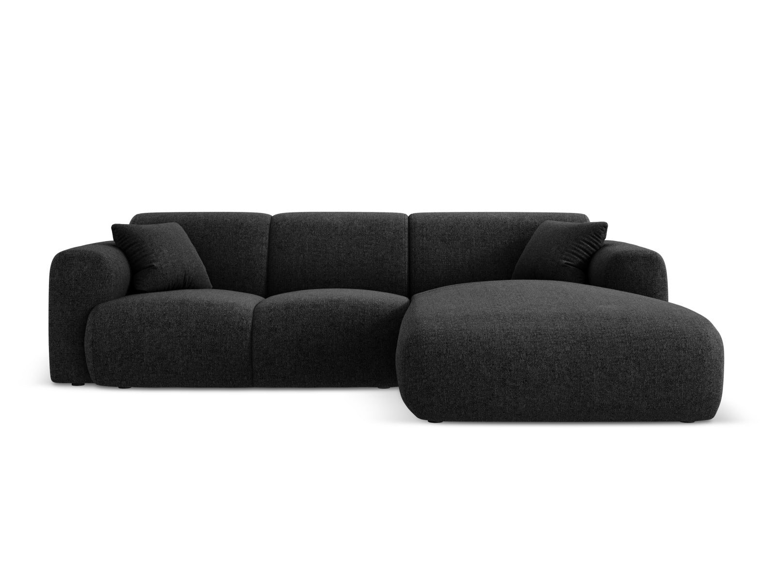Nolio Ecksofa rechts 4 Sitzer 170cm in Black präsentiert im Onlineshop von KAQTU Design AG. Ecksofa rechts ist von Cosmopolitan Design