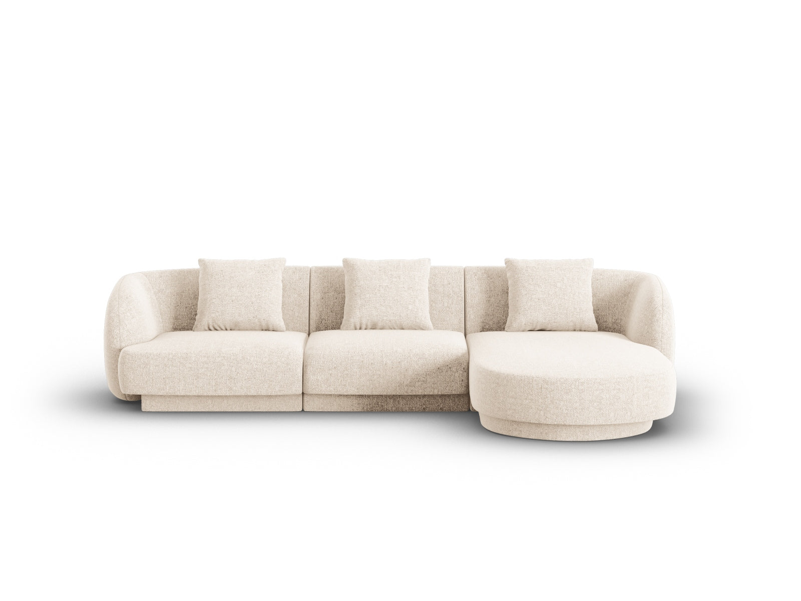 Tulum Ecksofa rechts 4 Sitzer 156cm in Light Beige präsentiert im Onlineshop von KAQTU Design AG. Ecksofa rechts ist von Cosmopolitan Design