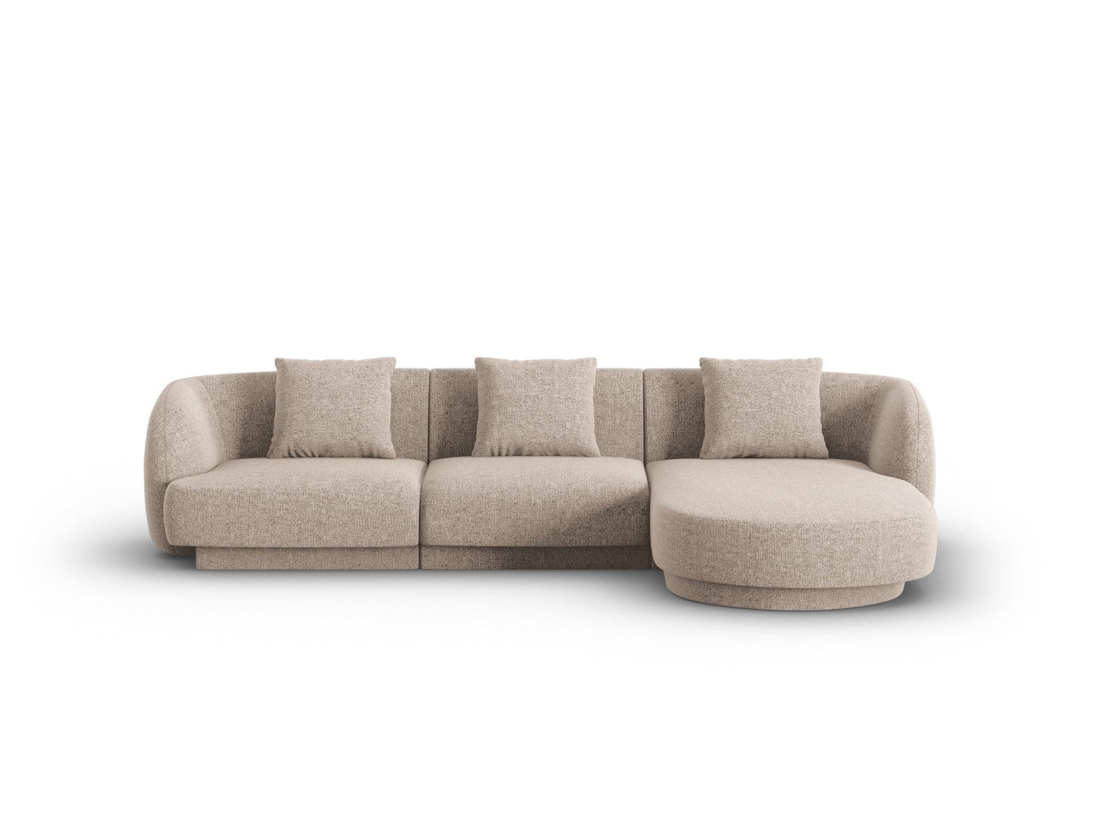 Tulum Ecksofa rechts 4 Sitzer 156cm in Beige präsentiert im Onlineshop von KAQTU Design AG. Ecksofa rechts ist von Cosmopolitan Design