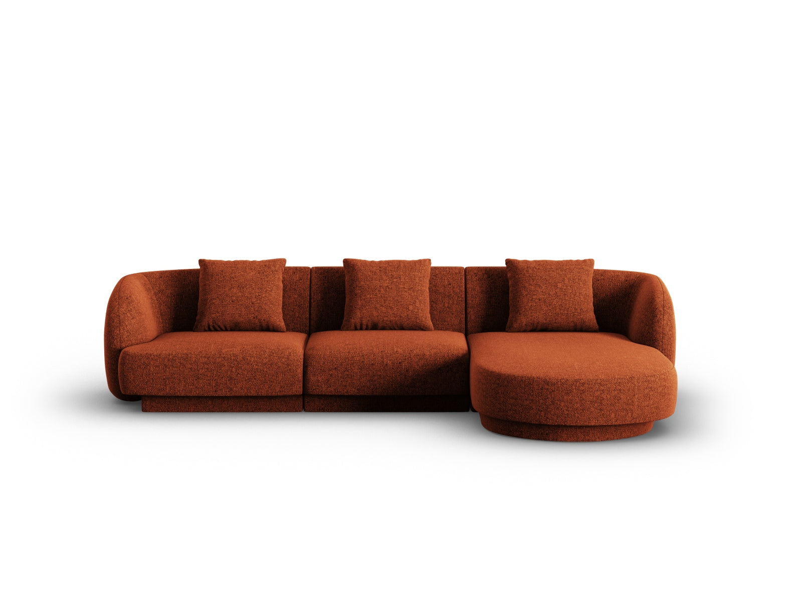 Tulum Ecksofa rechts 4 Sitzer 156cm in Terracotta präsentiert im Onlineshop von KAQTU Design AG. Ecksofa rechts ist von Cosmopolitan Design