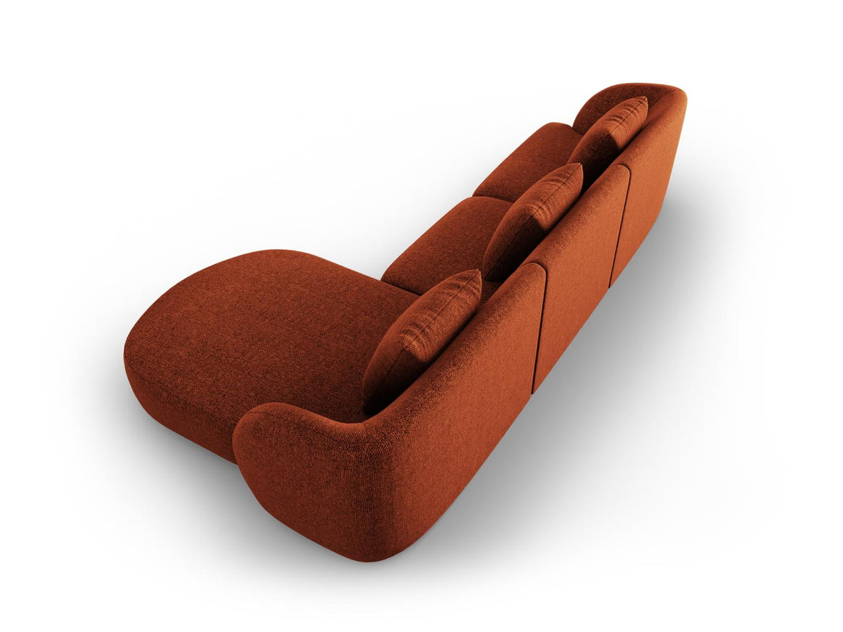 Tulum Ecksofa rechts 4 Sitzer 156cm in Terracotta-Haga präsentiert im Onlineshop von KAQTU Design AG. L-Sofa rechts ist von Cosmopolitan Design