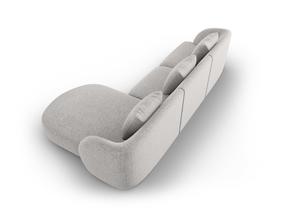 Tulum Ecksofa rechts 4 Sitzer 156cm in Light Grey-Haga präsentiert im Onlineshop von KAQTU Design AG. L-Sofa rechts ist von Cosmopolitan Design