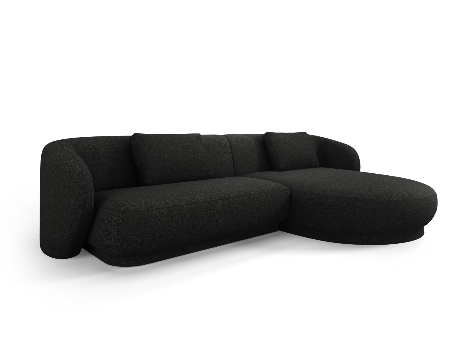 Camden Ecksofa rechts 4 Sitzer in Black Melange präsentiert im Onlineshop von KAQTU Design AG. Ecksofa rechts ist von Cosmopolitan Design