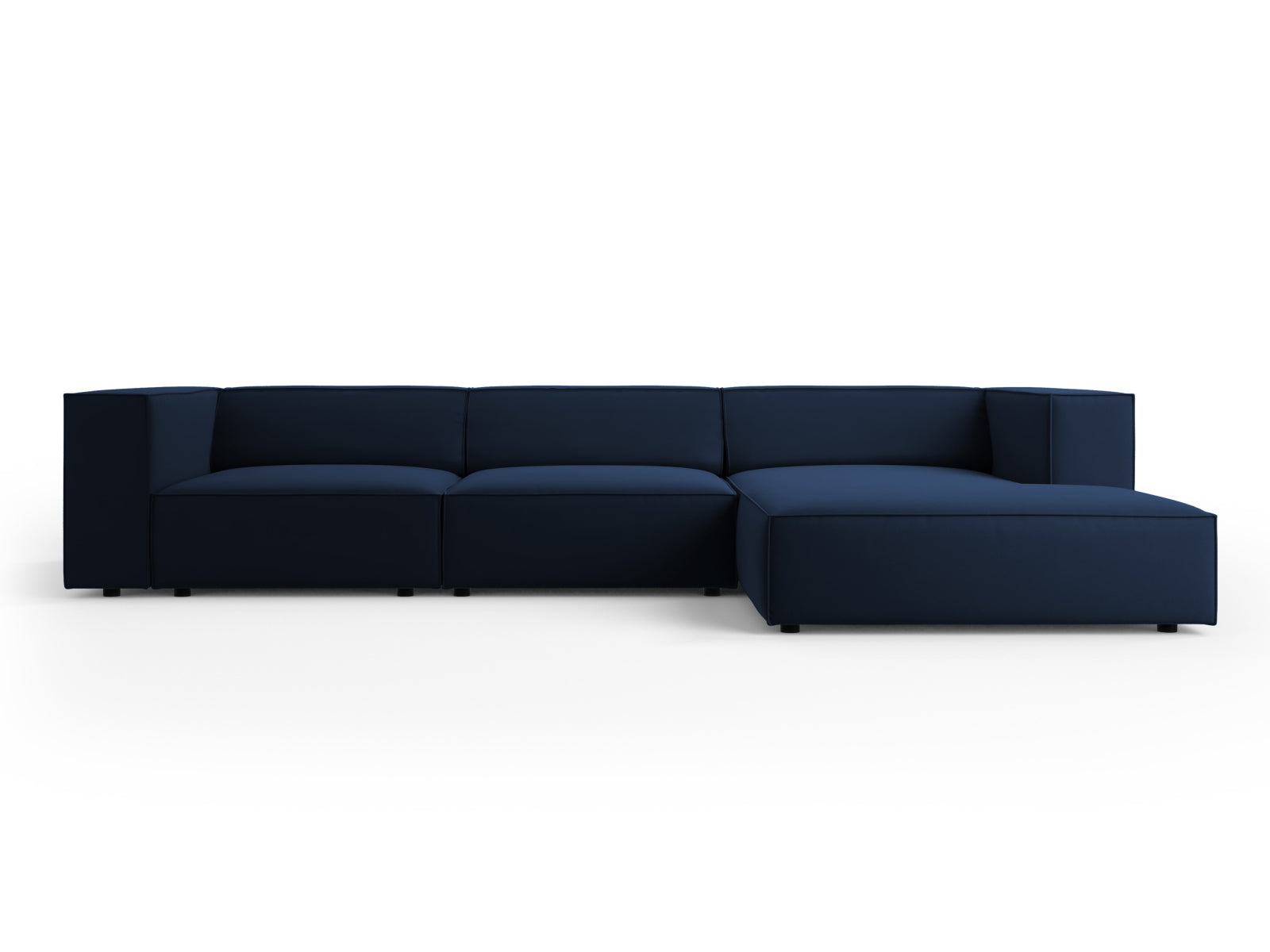 Arendal Velour Ecksofa rechts 4 Sitzer in Royal Blue präsentiert im Onlineshop von KAQTU Design AG. Ecksofa rechts ist von Cosmopolitan Design
