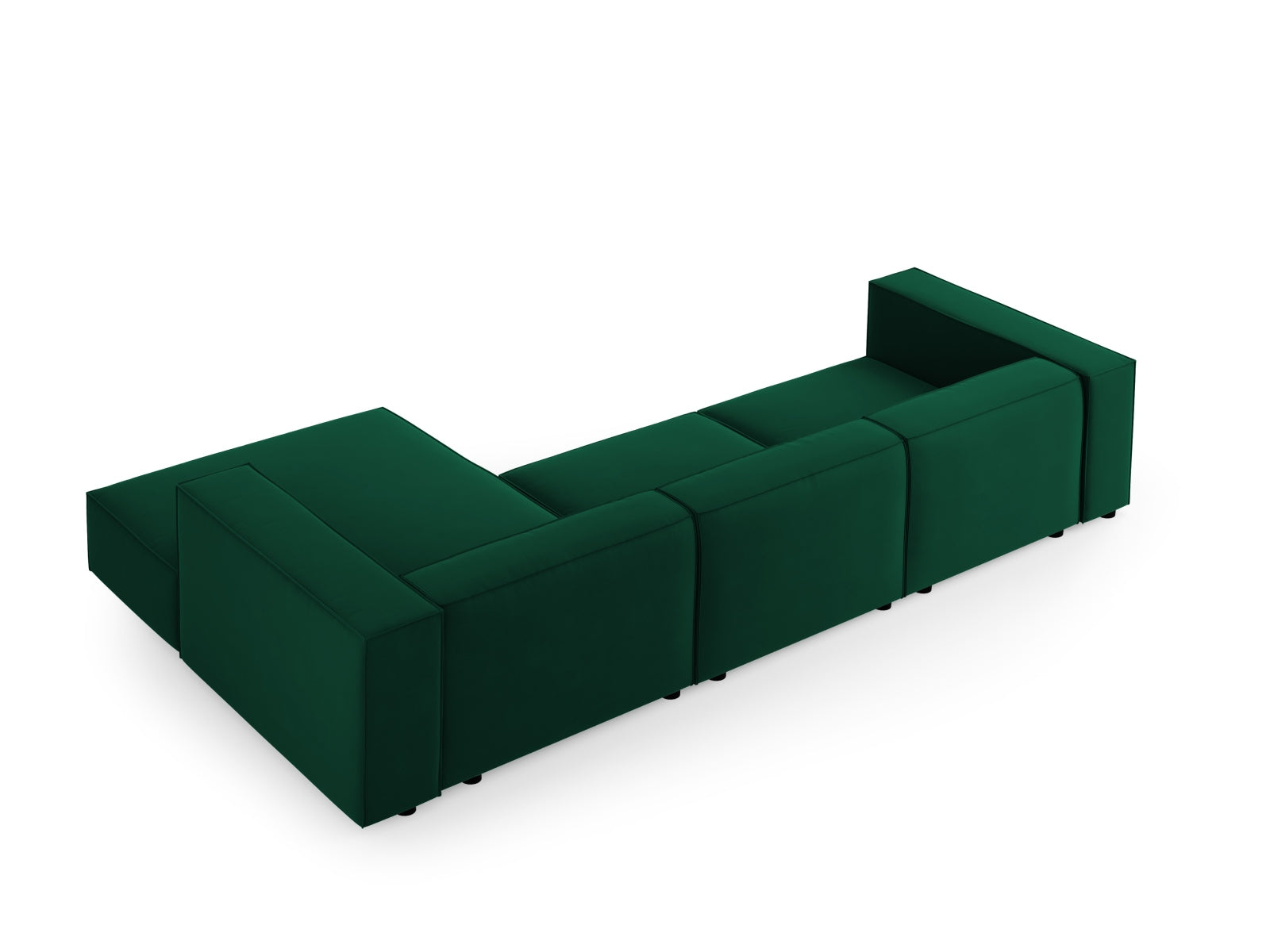 Entdecken Sie das stilvolle Arendal Velour Ecksofa rechts 4 Sitzer von Cosmopolitan Design – ideal für moderne Wohnräume und gemütliche Abende.