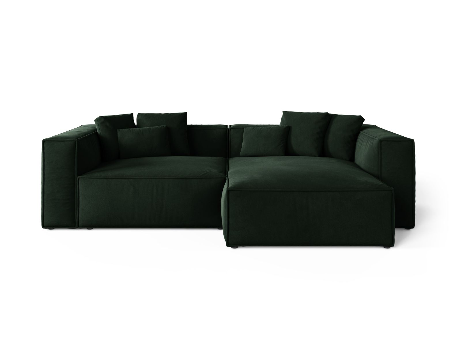 3-Sitzer Ecksofa rechts Aveiro in Bottle Green-Casino präsentiert im Onlineshop von KAQTU Design AG. Ecksofa rechts ist von Cosmopolitan Design