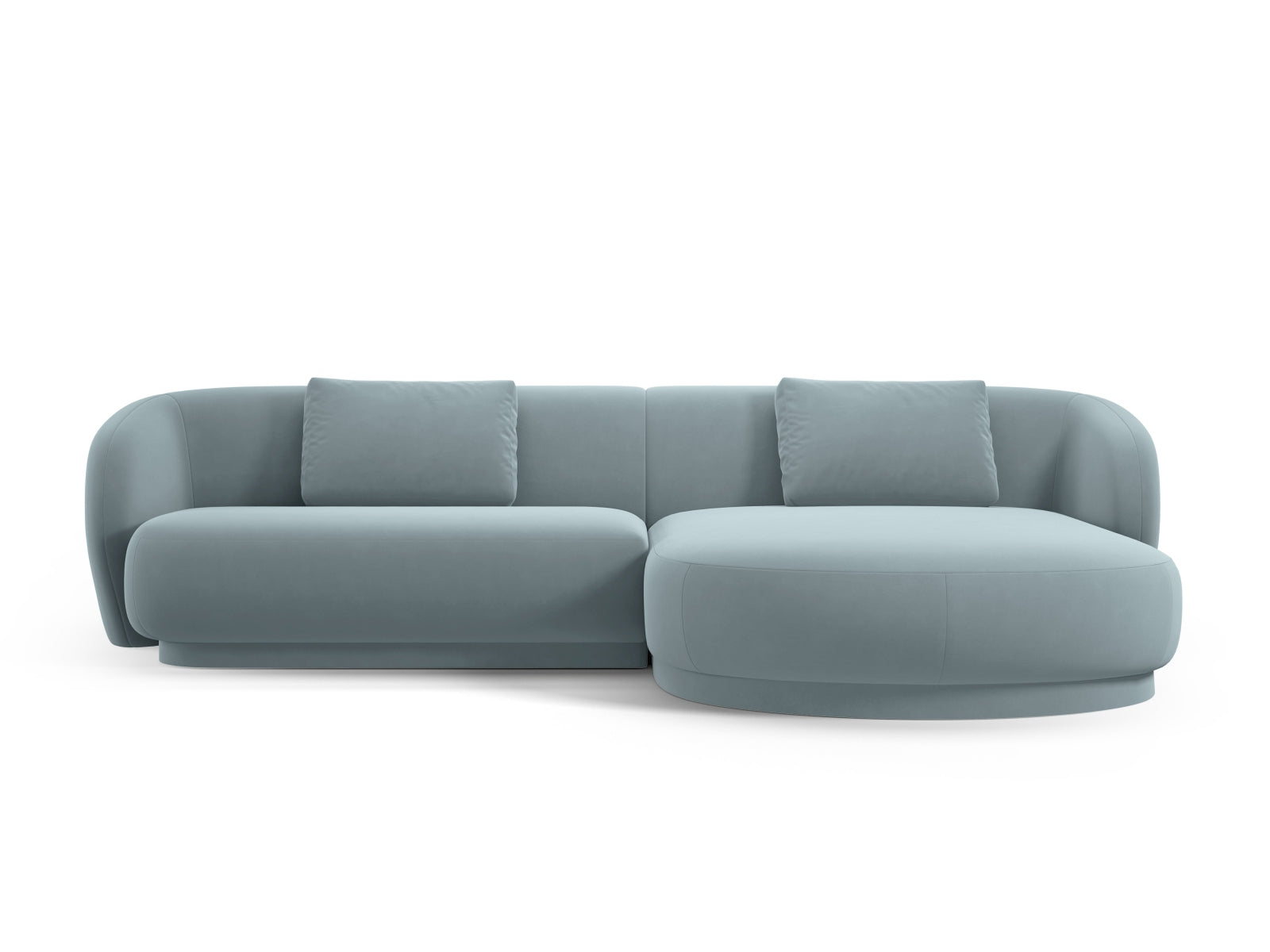 Erleben Sie das stilvolle Camden Velour Ecksofa rechts von Cosmopolitan Design – ein 4-Sitzer, der modernen Komfort und Eleganz perfekt kombiniert.