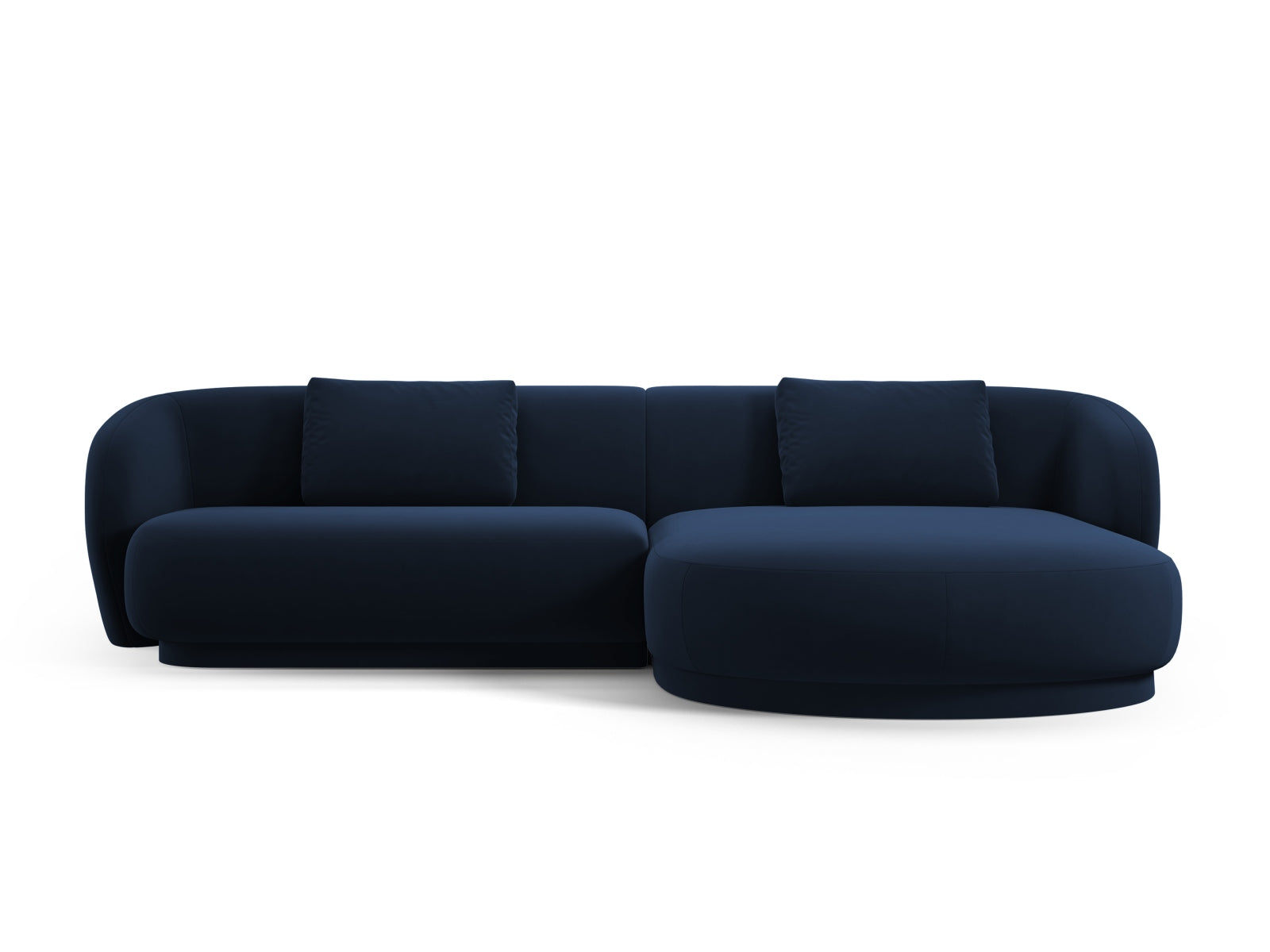 Erleben Sie das stilvolle Camden Velour Ecksofa rechts von Cosmopolitan Design – ein 4-Sitzer, der Komfort und modernes Design perfekt kombiniert.