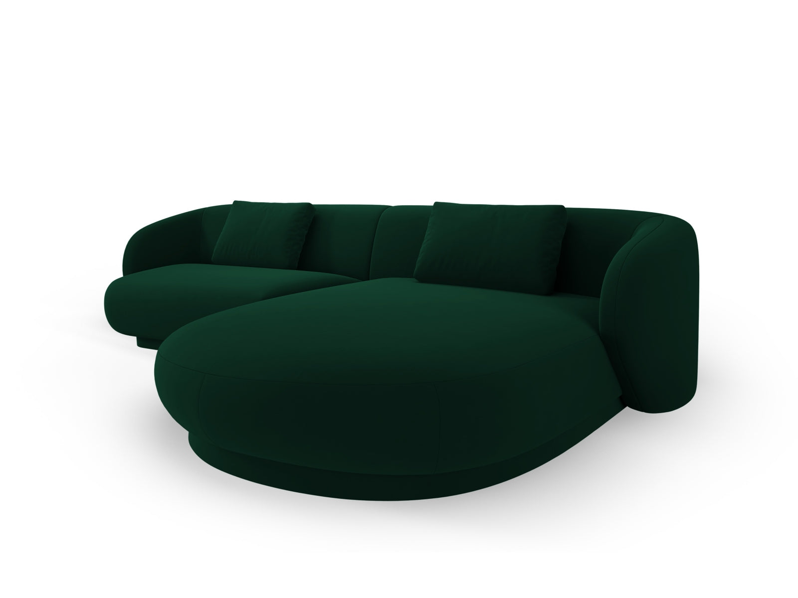 Erleben Sie das stilvolle Camden Velour Ecksofa rechts von Cosmopolitan Design – ein 4-Sitzer, der Komfort und modernes Design perfekt kombiniert.