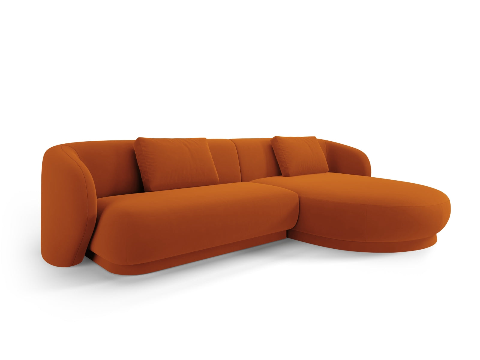 Camden Velour Ecksofa rechts 4 Sitzer in Terracotta präsentiert im Onlineshop von KAQTU Design AG. Ecksofa rechts ist von Cosmopolitan Design