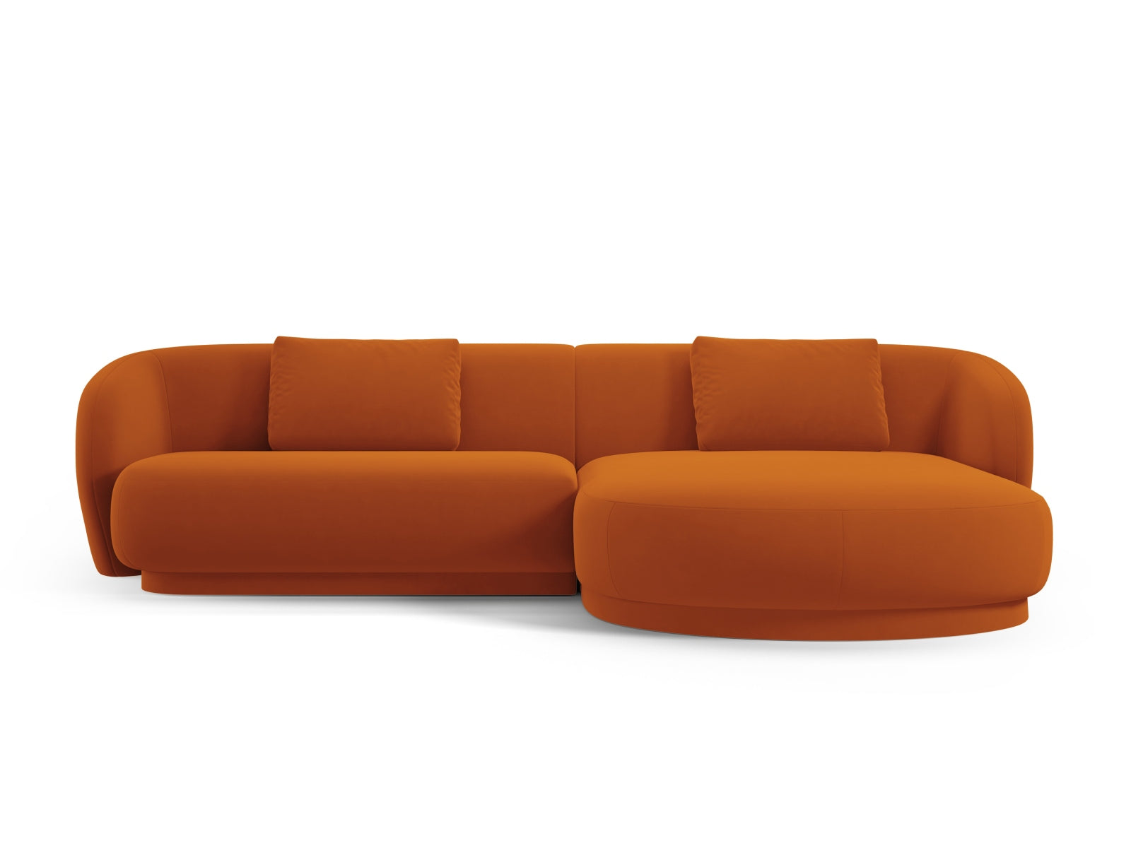 Erleben Sie das stilvolle Camden Velour Ecksofa rechts von Cosmopolitan Design – ein 4-Sitzer, der Komfort und modernes Design perfekt kombiniert.