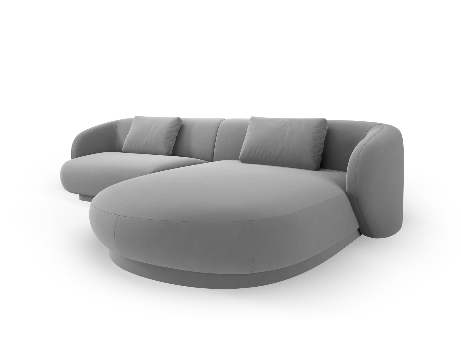 Erleben Sie das stilvolle Camden Velour Ecksofa rechts von Cosmopolitan Design – ein 4-Sitzer, der Komfort und modernes Design perfekt kombiniert.