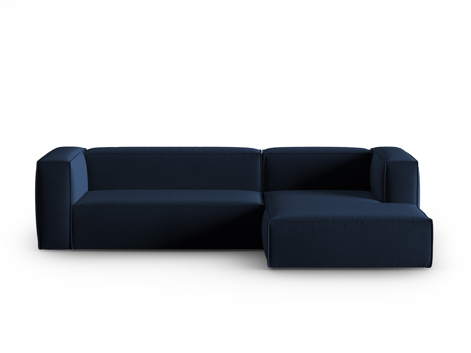 Mackay Velour Ecksofa rechts 4 Sitzer in Royal Blue präsentiert im Onlineshop von KAQTU Design AG. Ecksofa rechts ist von Cosmopolitan Design