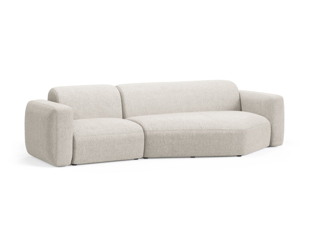 Beige Strino Modular Ecksofa rechts 3 Sitzer von Cosmopolitan Design, stilvolles L-Sofa für modernes Wohnen, ideal für gemütliche Räume.