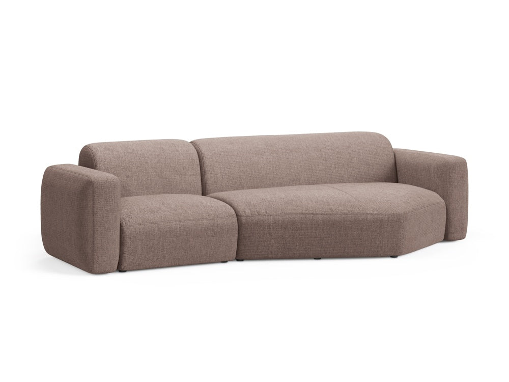 Elegantes Strino Modular Ecksofa rechts, 3-Sitzer in stilvollem Cappuccino-Sorella, ideal für moderne Wohnräume.