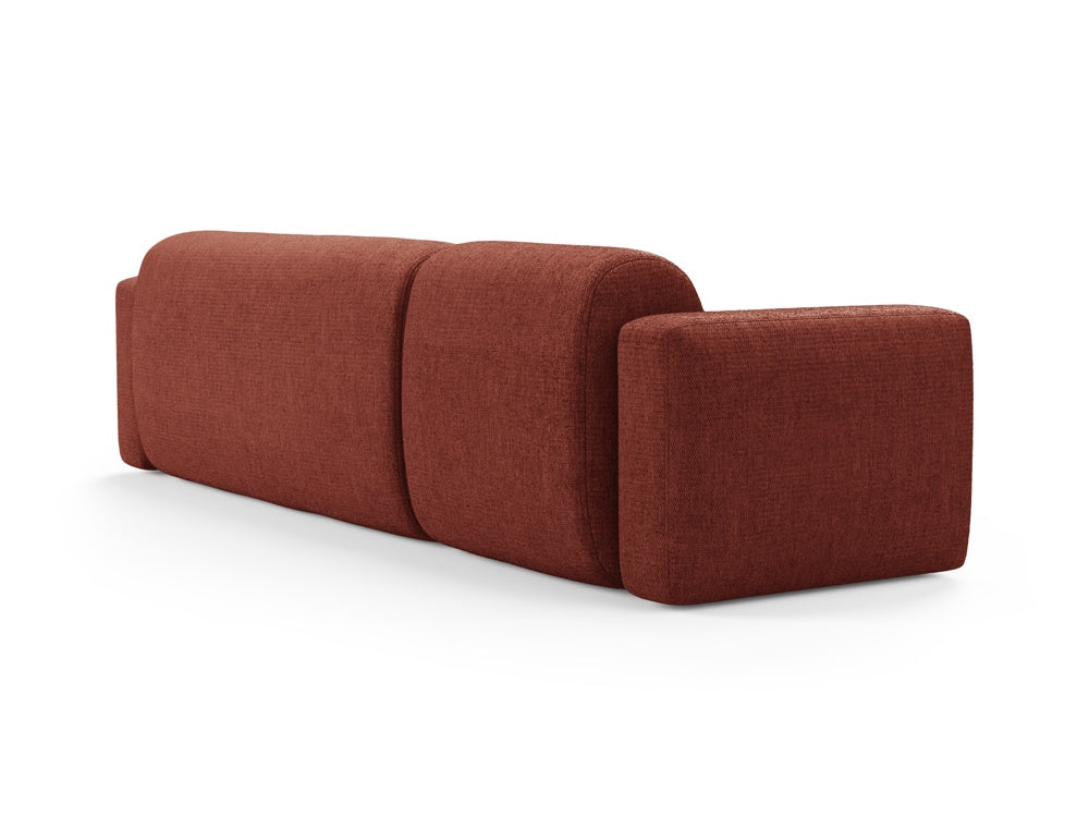 Modernes Strino Modular Ecksofa rechts 3 Sitzer in Coral-Sorella, perfekt für gemütliche und stilvolle Wohnlandschaften.