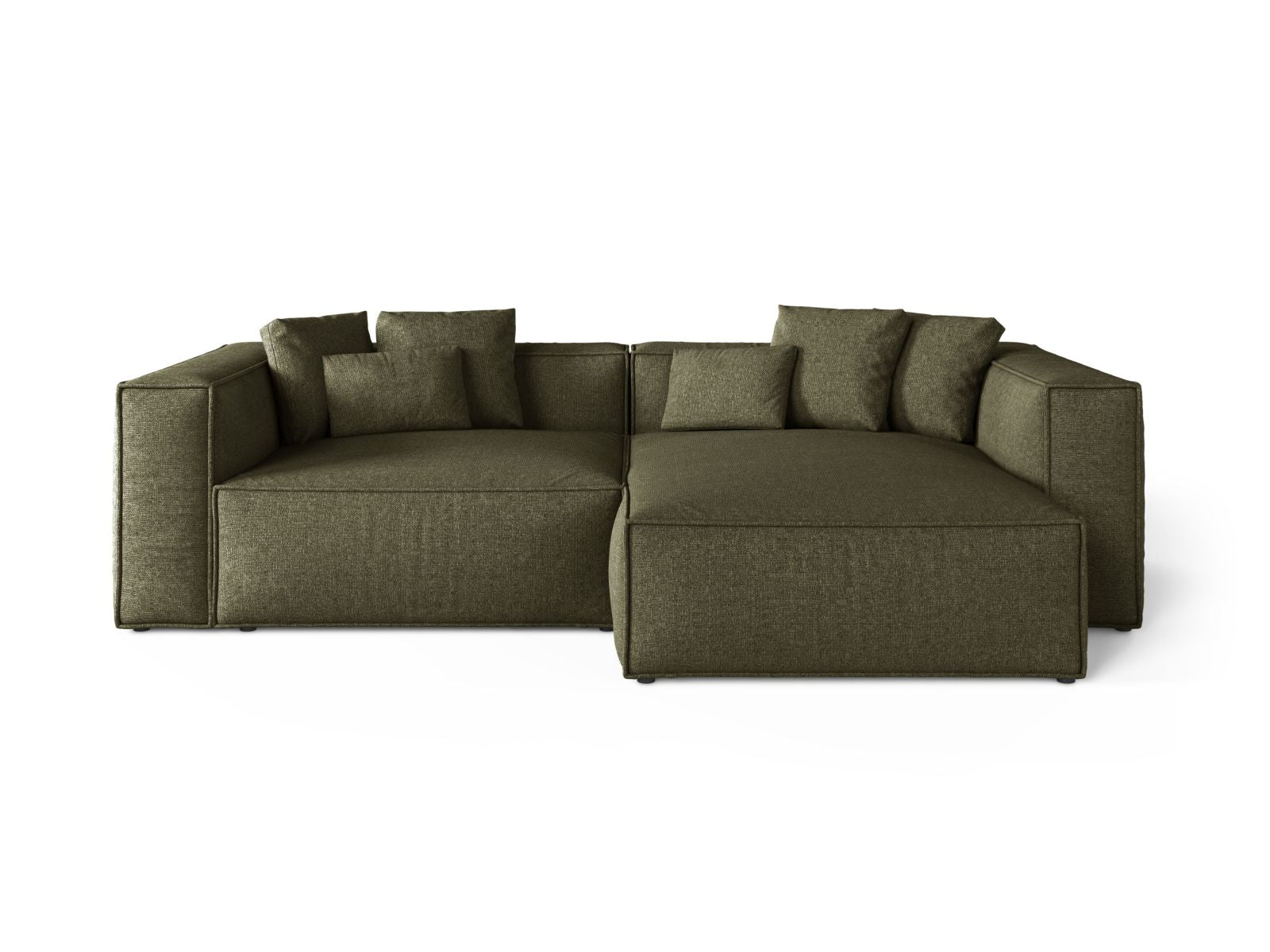 3-Sitzer Ecksofa rechts Aveiro in Green-Eden präsentiert im Onlineshop von KAQTU Design AG. Ecksofa rechts ist von Cosmopolitan Design