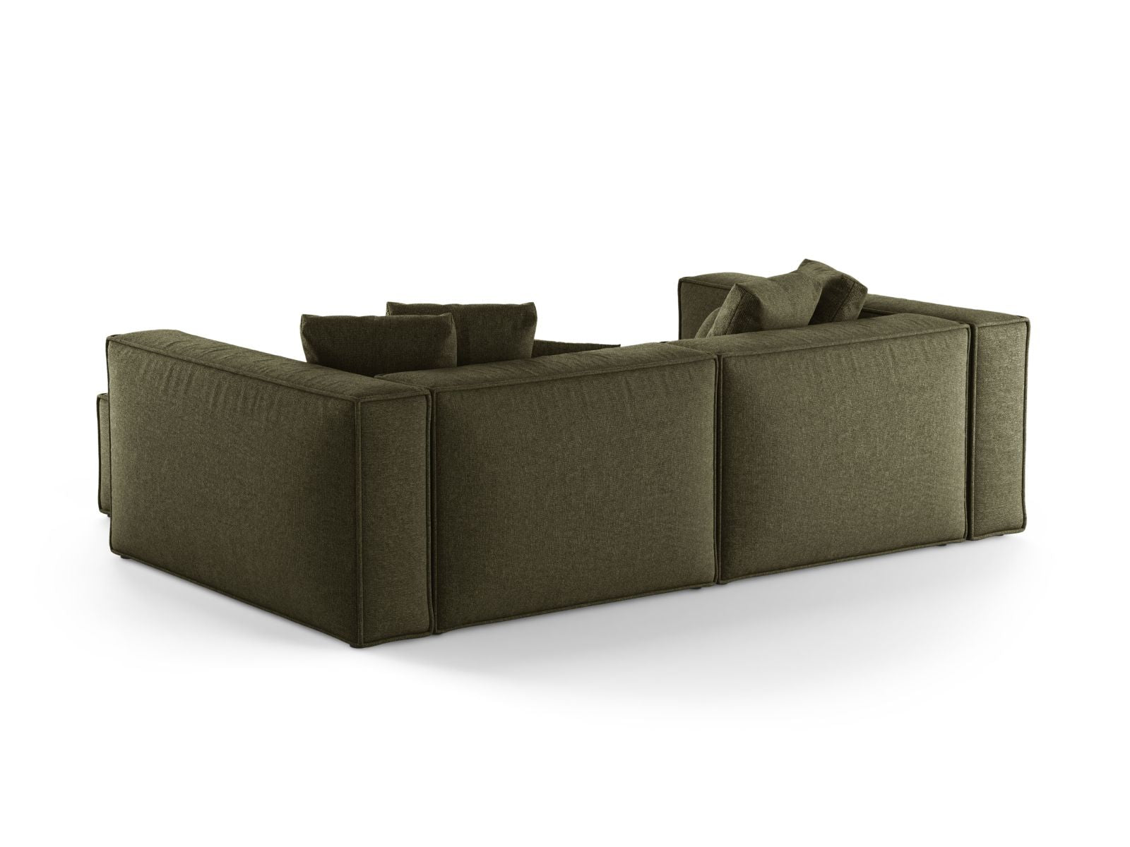 Elegantes 3-Sitzer Ecksofa Aveiro in frischem Grün, ideal für gemütliche Wohnräume, von Cosmopolitan Design.