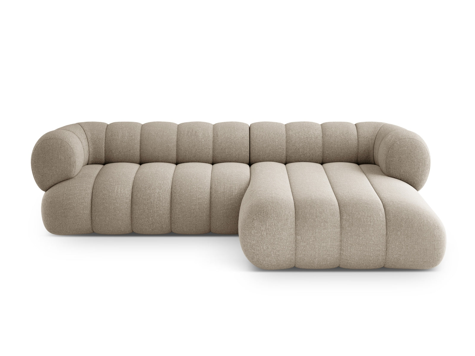Koge Ecksofa 5 Sitzer 165cm in Dark Beige-Eden präsentiert im Onlineshop von KAQTU Design AG. L-Sofa links ist von Cosmopolitan Design