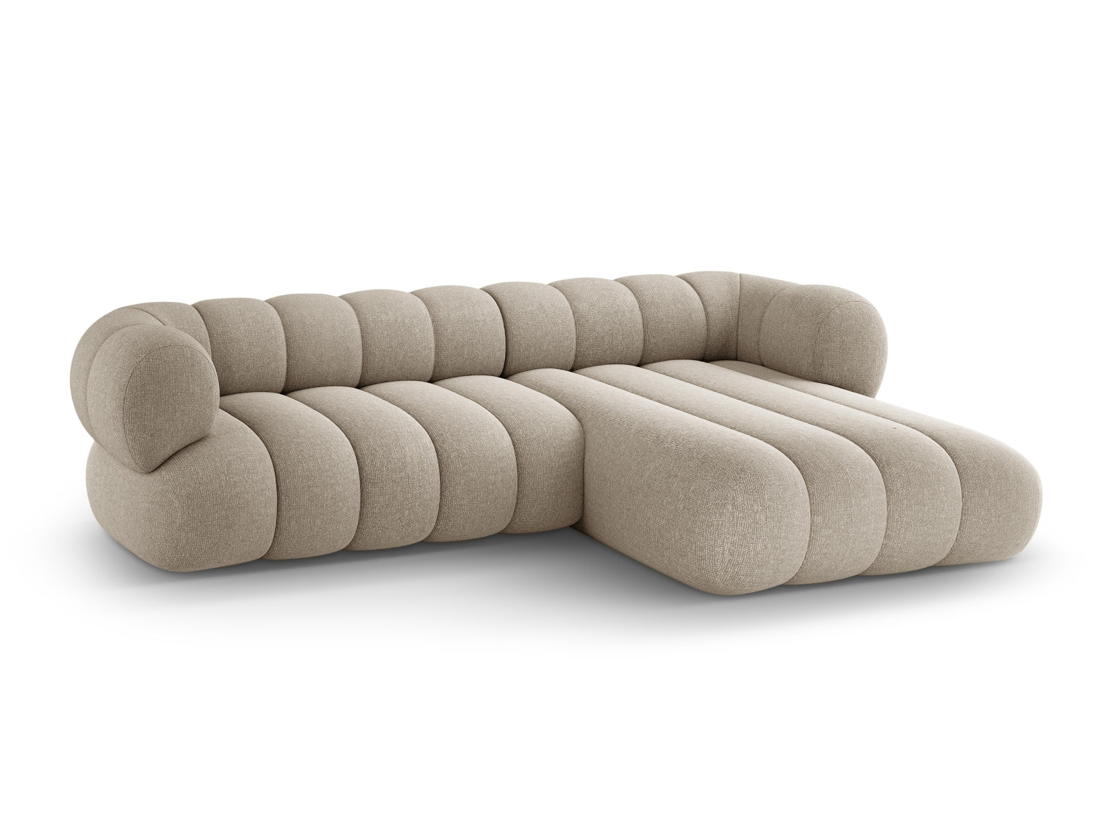 Koge Ecksofa 5 Sitzer 165cm in Dark Beige-Eden präsentiert im Onlineshop von KAQTU Design AG. L-Sofa links ist von Cosmopolitan Design