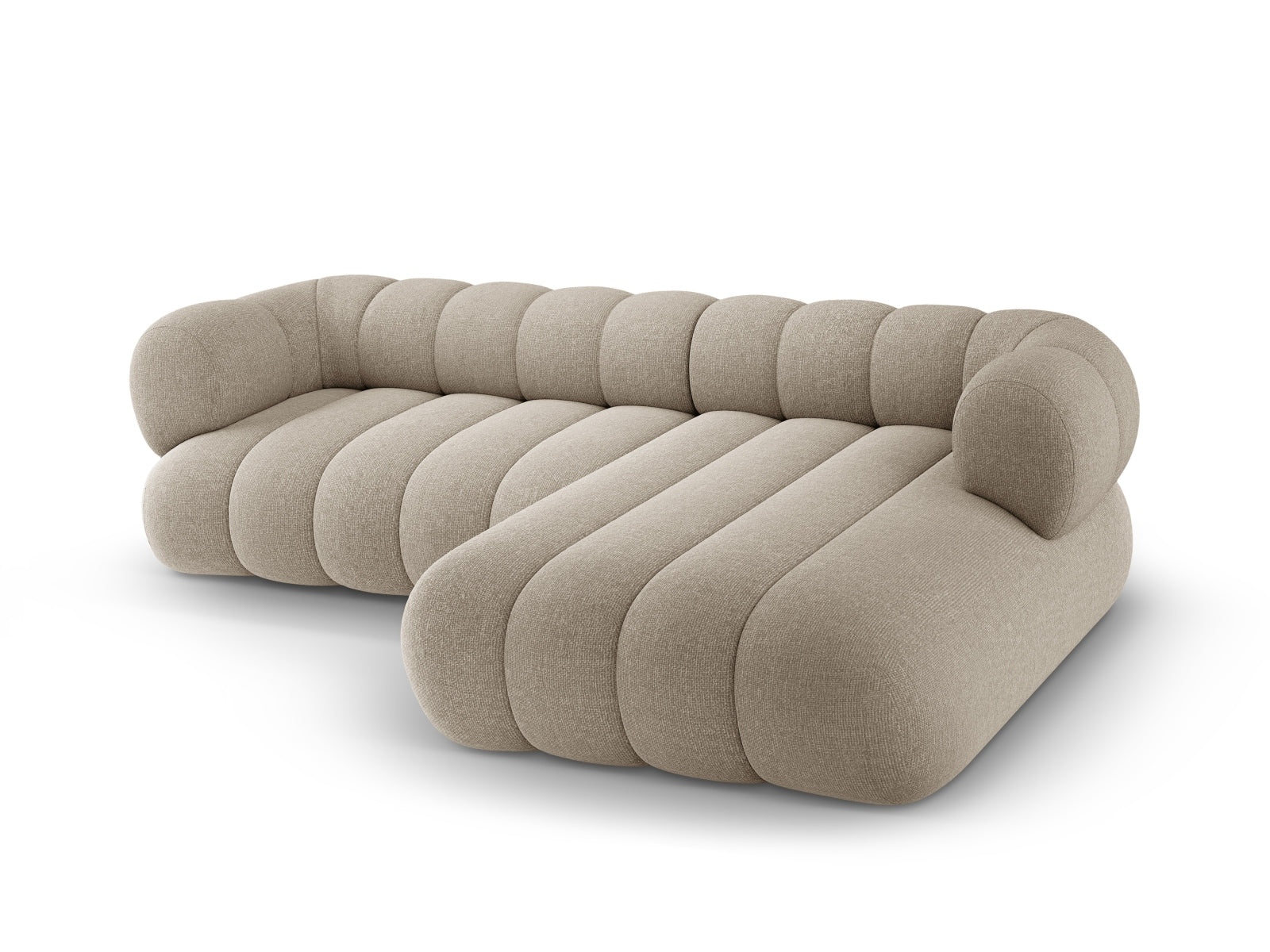 Koge Ecksofa 5 Sitzer 165cm in Dark Beige-Eden präsentiert im Onlineshop von KAQTU Design AG. L-Sofa links ist von Cosmopolitan Design