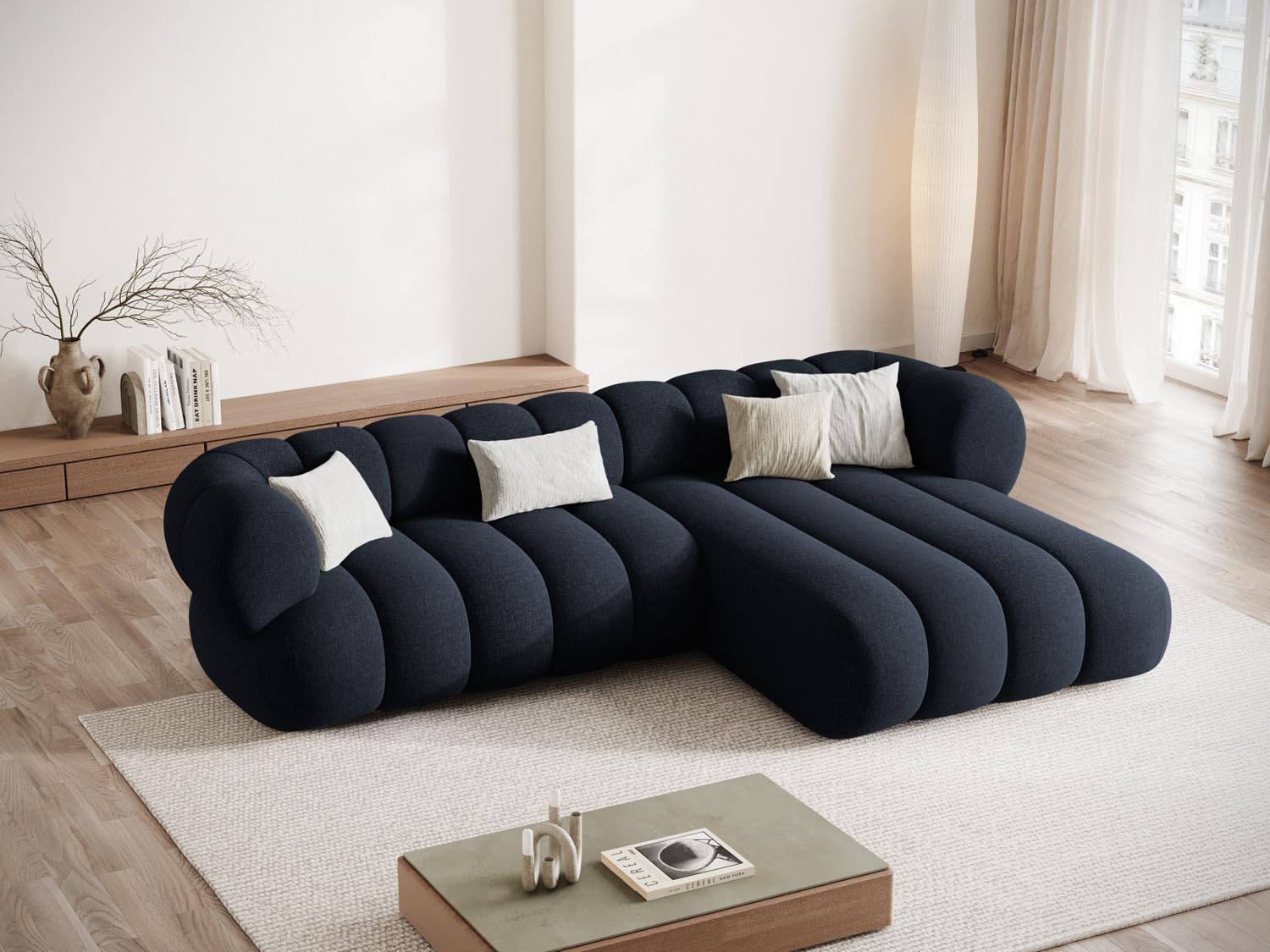 Koge Ecksofa 5 Sitzer 165cm in Light Grey-Eden präsentiert im Onlineshop von KAQTU Design AG. L-Sofa links ist von Cosmopolitan Design
