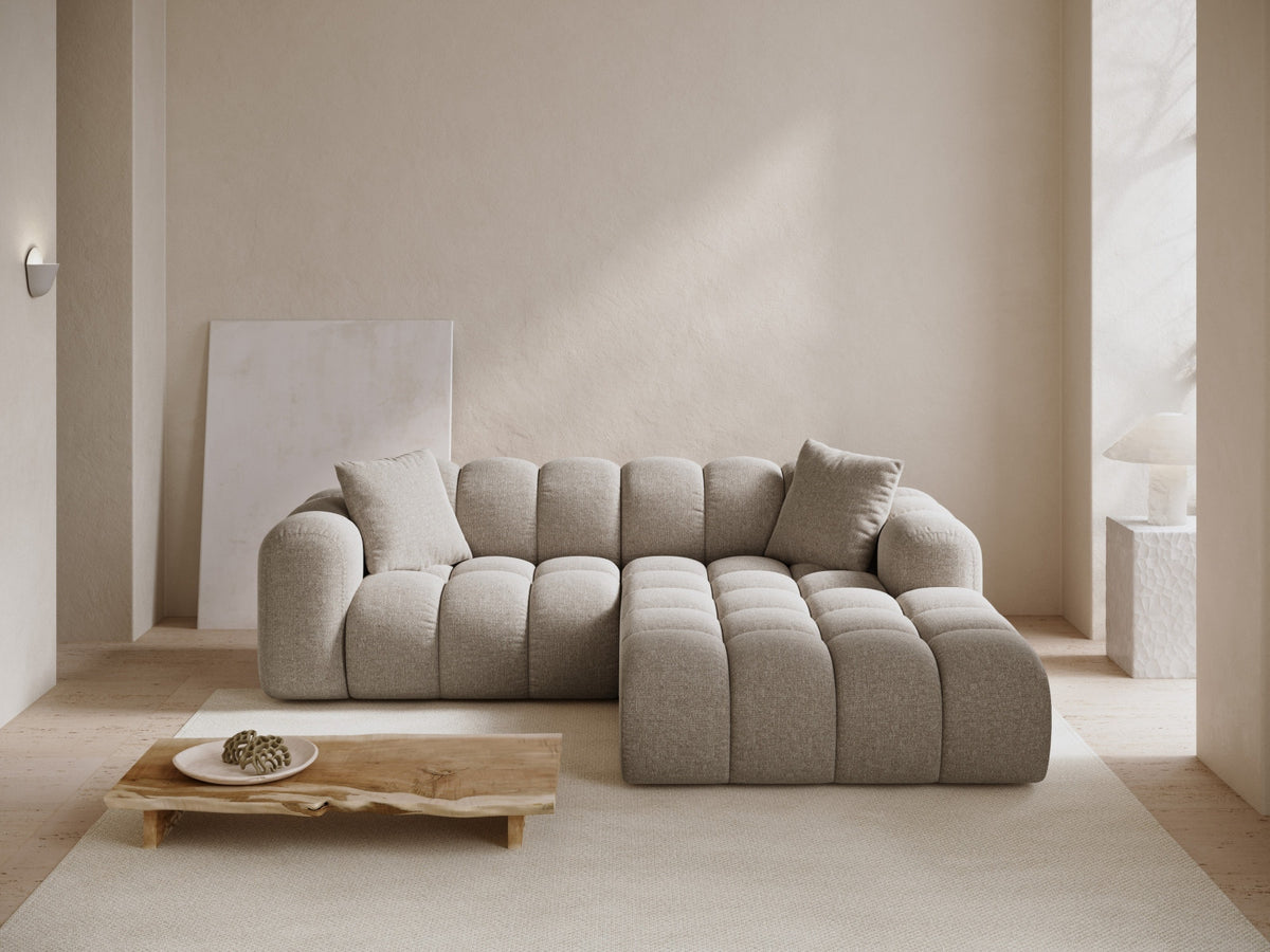 3-Sitzer Ecksofa rechts Treno in Dark Beige-Eden präsentiert im Onlineshop von KAQTU Design AG. Ecksofa rechts ist von Cosmopolitan Design