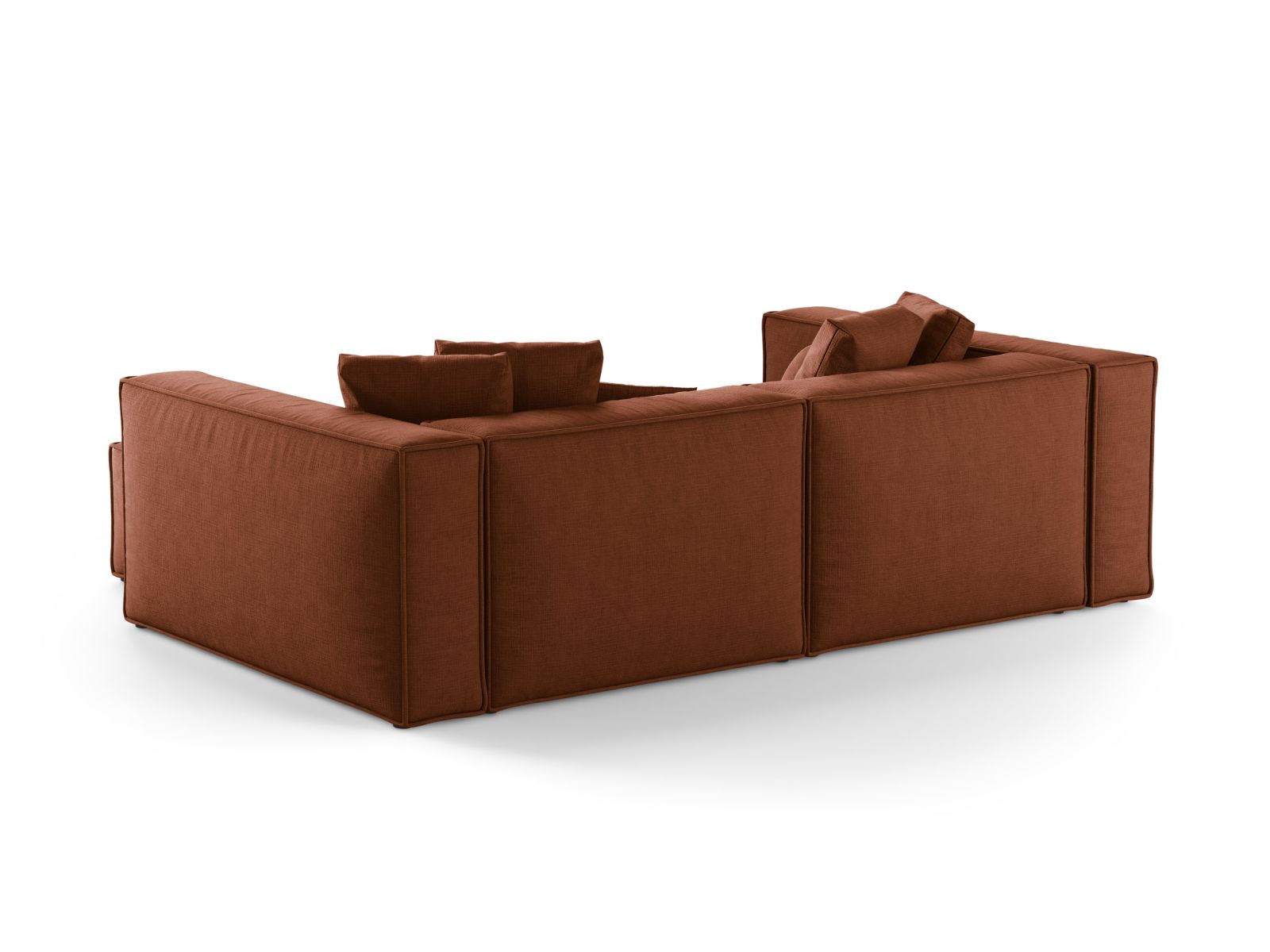 Elegantes 3-Sitzer Ecksofa Aveiro in Brick-Liberty, ideal für ein modernes Wohnambiente und entspannte Stunden mit Freunden und Familie.