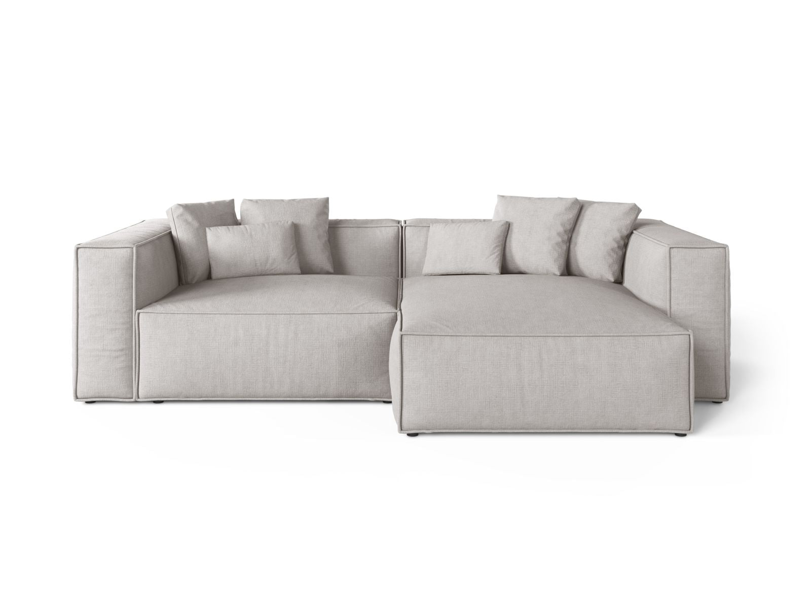 3-Sitzer Ecksofa rechts Aveiro in Light Grey-Liberty präsentiert im Onlineshop von KAQTU Design AG. Ecksofa rechts ist von Cosmopolitan Design