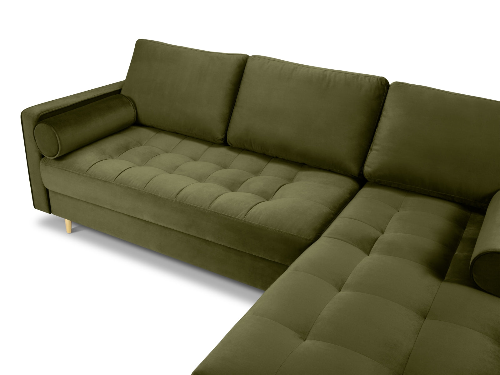 4-Sitzer Ecksofa rechts Aspen in Green-Salvador präsentiert im Onlineshop von KAQTU Design AG. Ecksofa rechts ist von Cosmopolitan Design