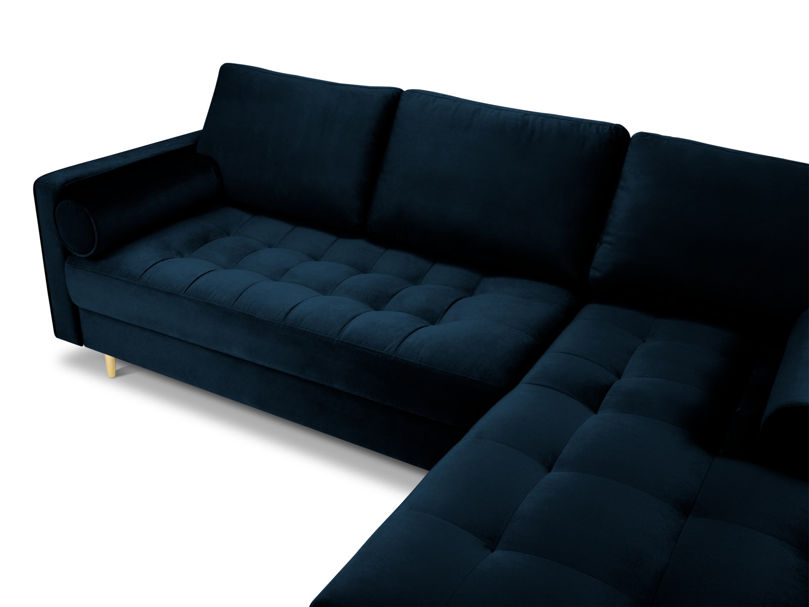 4-Sitzer Ecksofa rechts Aspen in Royal Blue-Salvador präsentiert im Onlineshop von KAQTU Design AG. Ecksofa rechts ist von Cosmopolitan Design