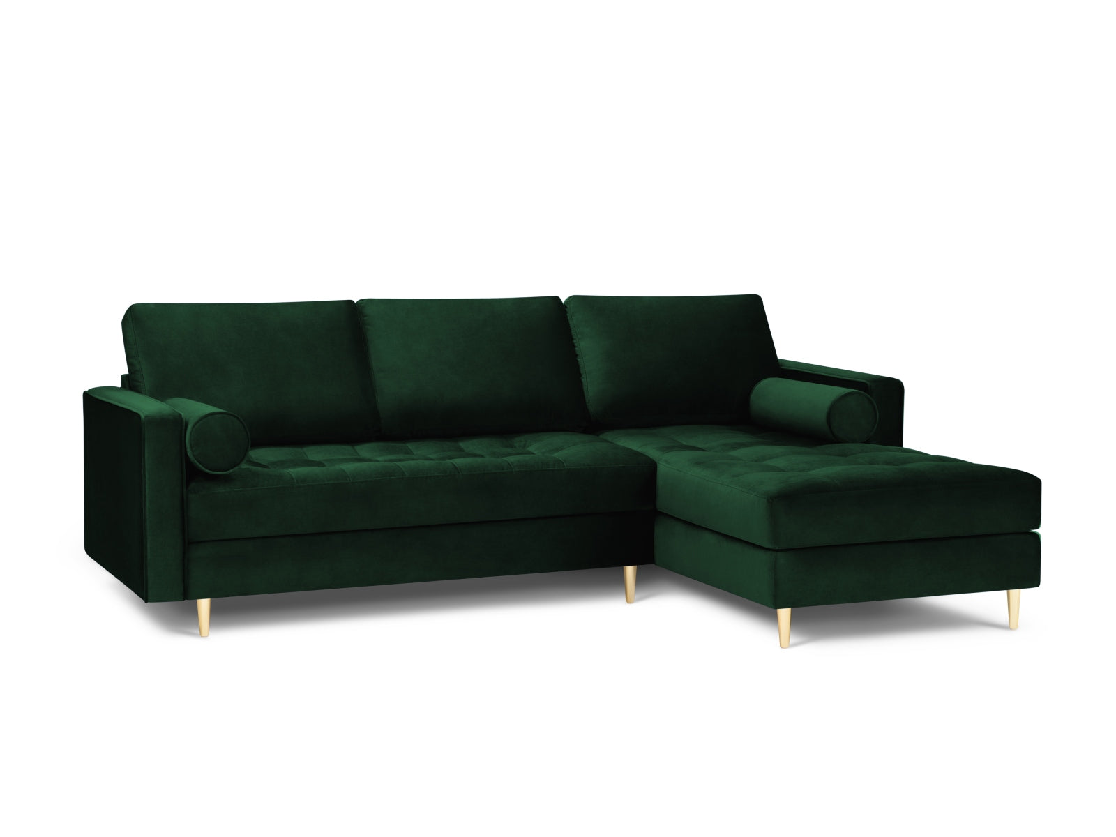 4-Sitzer Ecksofa rechts Aspen in Bottle Green-Salvador präsentiert im Onlineshop von KAQTU Design AG. Ecksofa rechts ist von Cosmopolitan Design