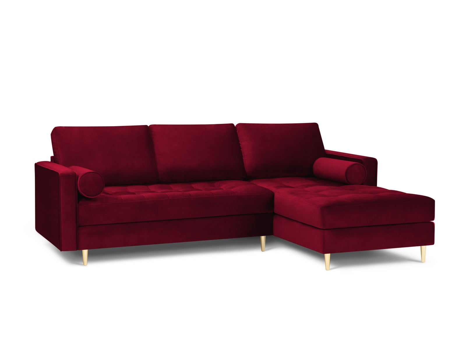 4-Sitzer Ecksofa rechts Aspen in Red-Salvador präsentiert im Onlineshop von KAQTU Design AG. Ecksofa rechts ist von Cosmopolitan Design