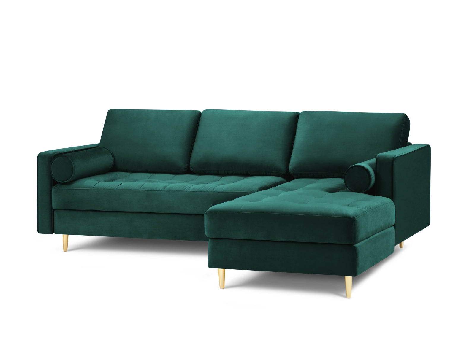 4-Sitzer Ecksofa rechts Aspen in Petrol-Salvador präsentiert im Onlineshop von KAQTU Design AG. Ecksofa rechts ist von Cosmopolitan Design