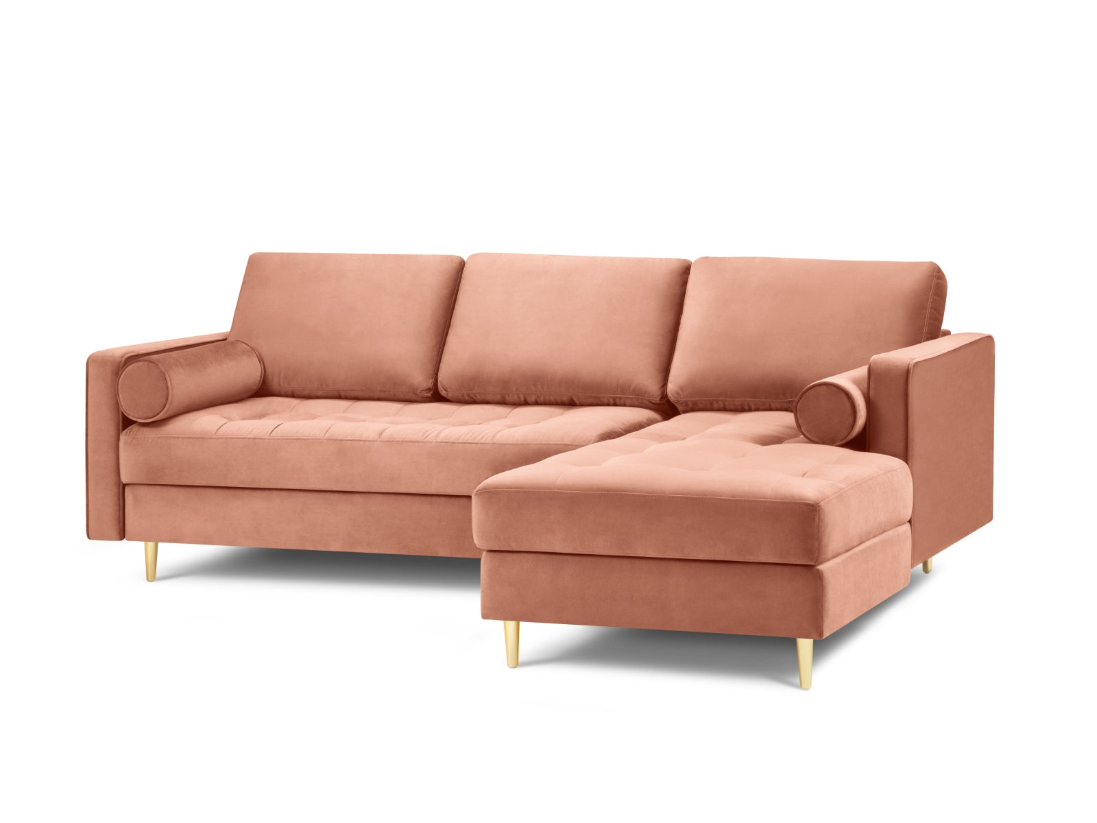 4-Sitzer Ecksofa rechts Aspen in Pink-Salvador präsentiert im Onlineshop von KAQTU Design AG. Ecksofa rechts ist von Cosmopolitan Design