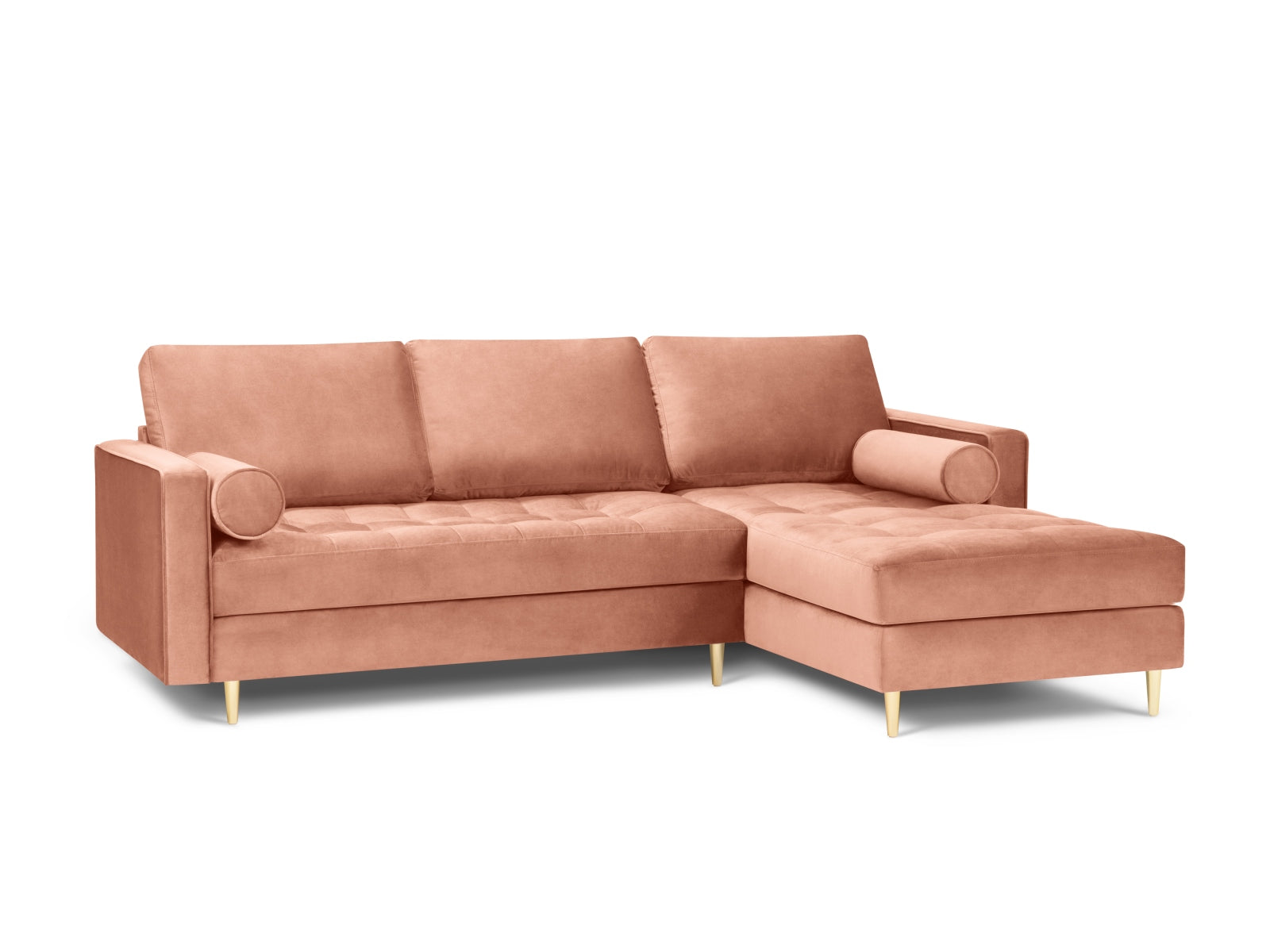 4-Sitzer Ecksofa rechts Aspen in Pink-Salvador präsentiert im Onlineshop von KAQTU Design AG. Ecksofa rechts ist von Cosmopolitan Design