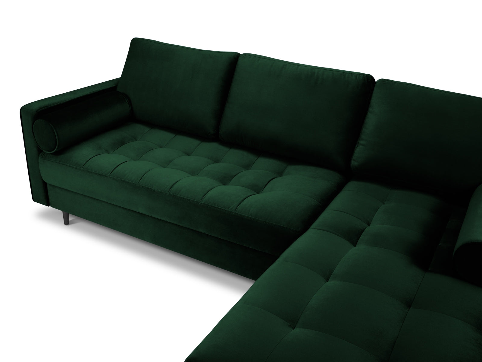 4-Sitzer Ecksofa rechts Aspen in Bottle Green-Salvador präsentiert im Onlineshop von KAQTU Design AG. Ecksofa rechts ist von Cosmopolitan Design