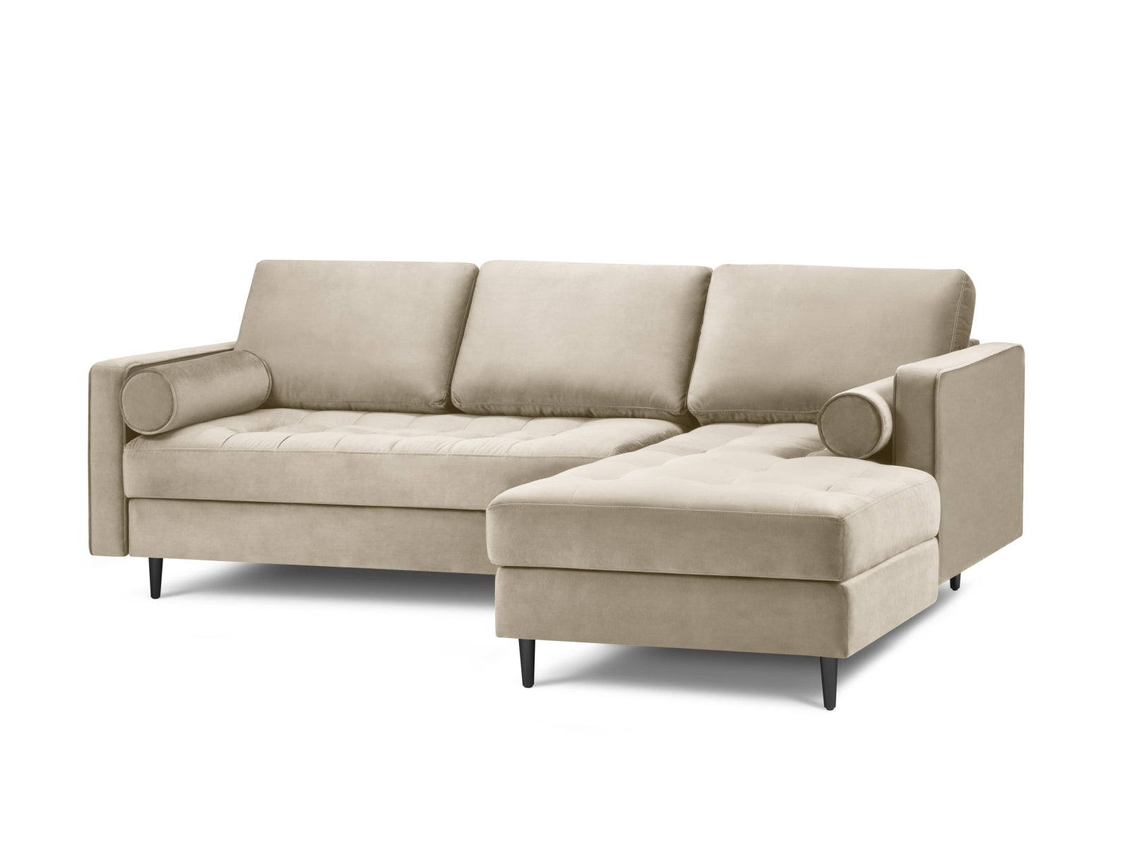 4-Sitzer Ecksofa rechts Aspen in Dark Beige-Salvador präsentiert im Onlineshop von KAQTU Design AG. Ecksofa rechts ist von Cosmopolitan Design